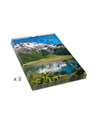 Calendario Mural Recorriendo Chile 2027 PACK 5 unidades