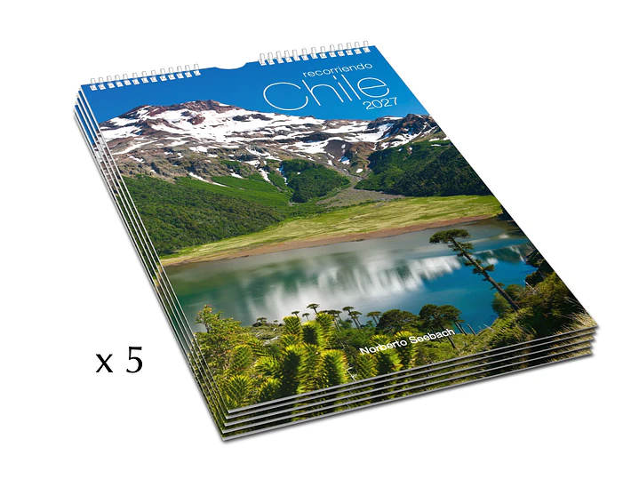 Calendario Mural Recorriendo Chile 2027 PACK 5 unidades 1
