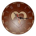 Reloj Artesanal De Pared - Enamorados - Madera