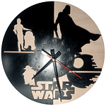 Reloj Mural Artesanal de Madera "Star Wars"