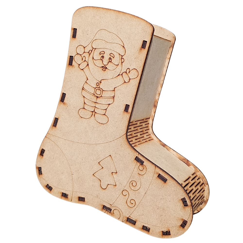 Bota de Navidad Pintable - Decoración Navideña