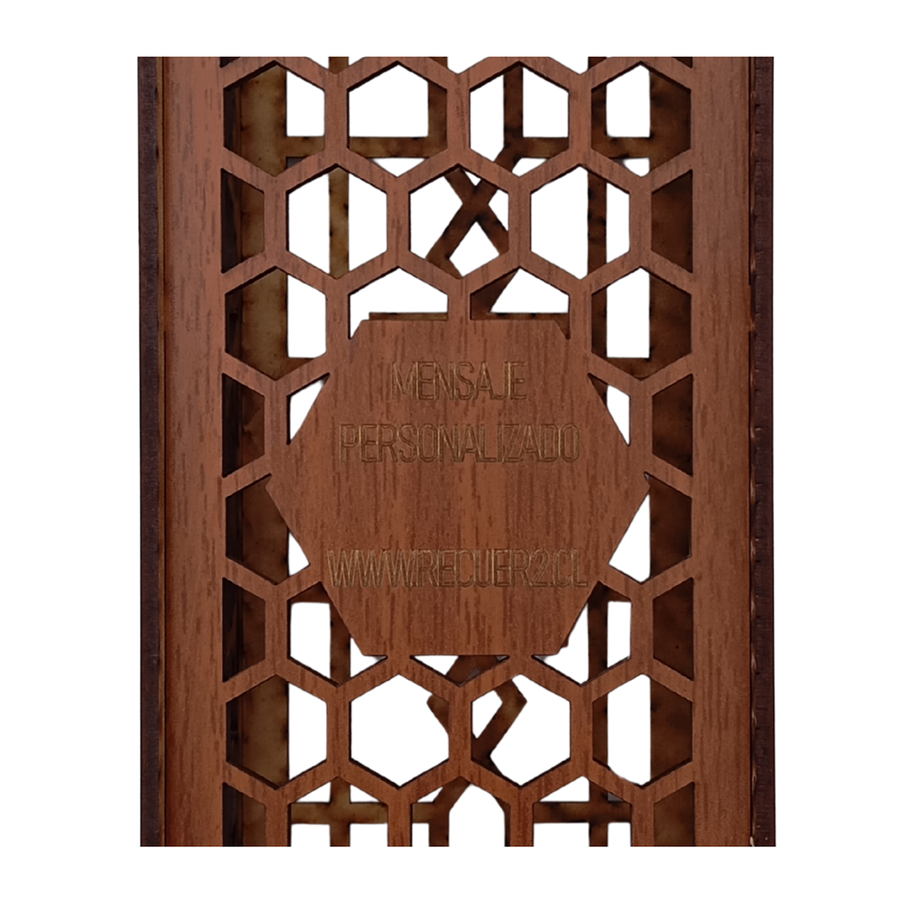 Caja De Madera Para Botella De Vino con Mensaje Personalizado