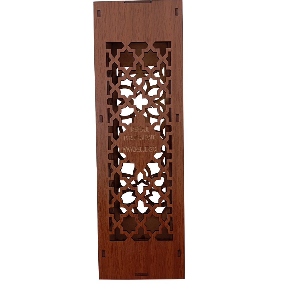 Caja De Madera Para Botella De Vino con Mensaje Personalizado