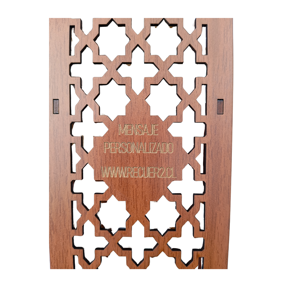 Caja De Madera Para Botella De Vino con Mensaje Personalizado
