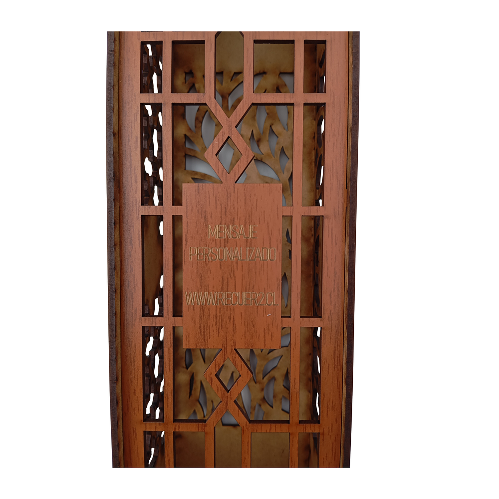 Caja De Madera Para Botella De Vino con Mensaje Personalizado