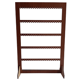 Organizador De Aros Exhibidor Porta Aros Artesanal De Madera