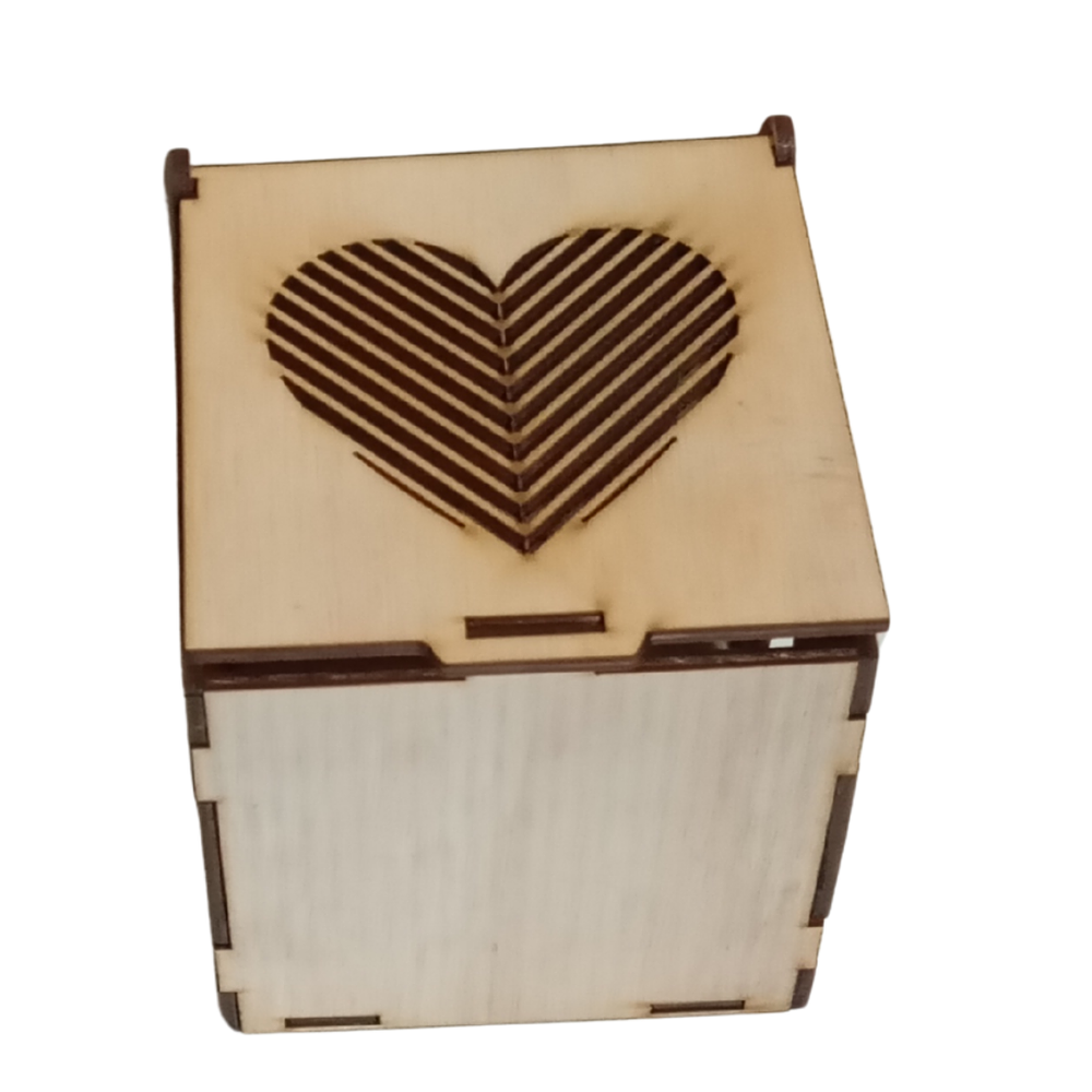 Corazón San Valentín - Cajas De Madera Para Tazón 11 Oz. 6u