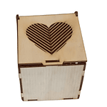 Corazón San Valentín - Cajas De Madera Para Tazón 11 Oz. 6u