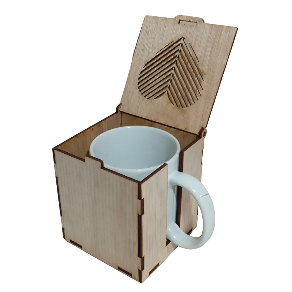 Corazón San Valentín - Cajas De Madera Para Tazón 11 Oz. 6u