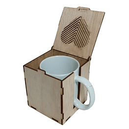 Corazón San Valentín - Cajas De Madera Para Tazón 11 Oz. 6u