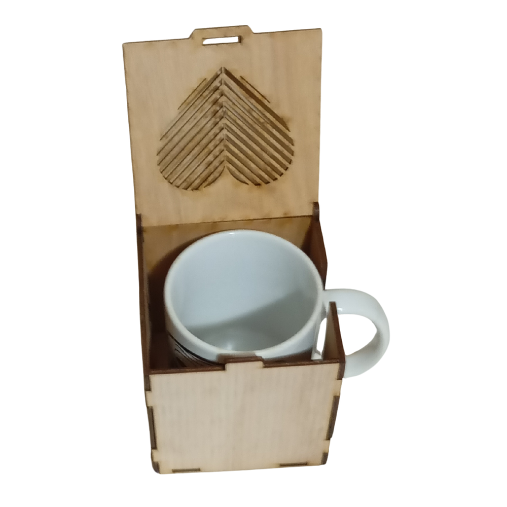 Corazón San Valentín - Cajas De Madera Para Tazón 11 Oz. 6u