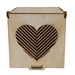 Corazón San Valentín - Cajas De Madera Para Tazón 11 Oz. 6u