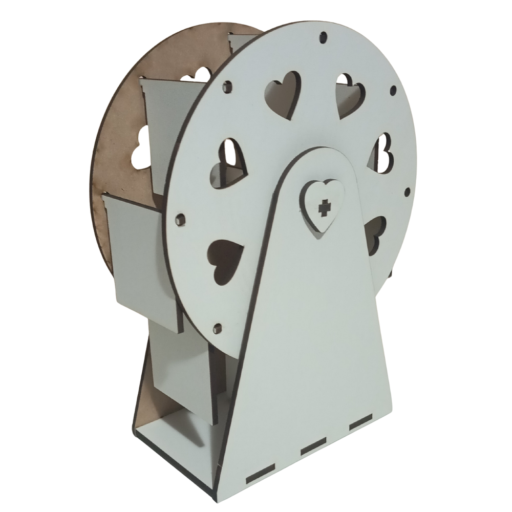 Rueda De La Fortuna En Madera - Mdf Blanco Sublimable