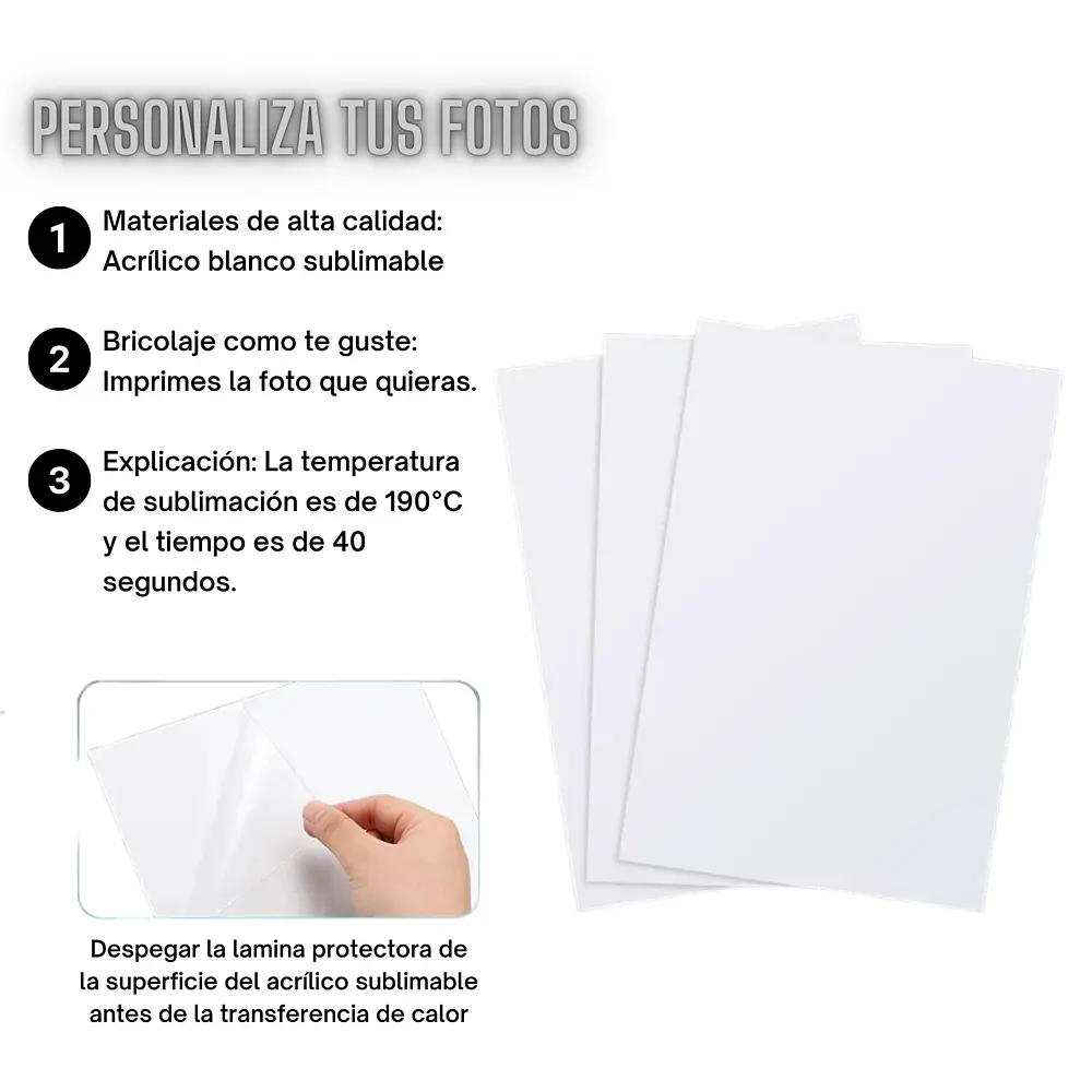 Cuadro Spotify o Pared - Acrílico Blanco Sublimable