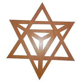 Cuadro de Madera Geometría Sagrada - Merkaba