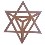 Cuadro de Madera Geometría Sagrada - Merkaba