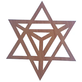 Cuadro de Madera Geometría Sagrada - Merkaba