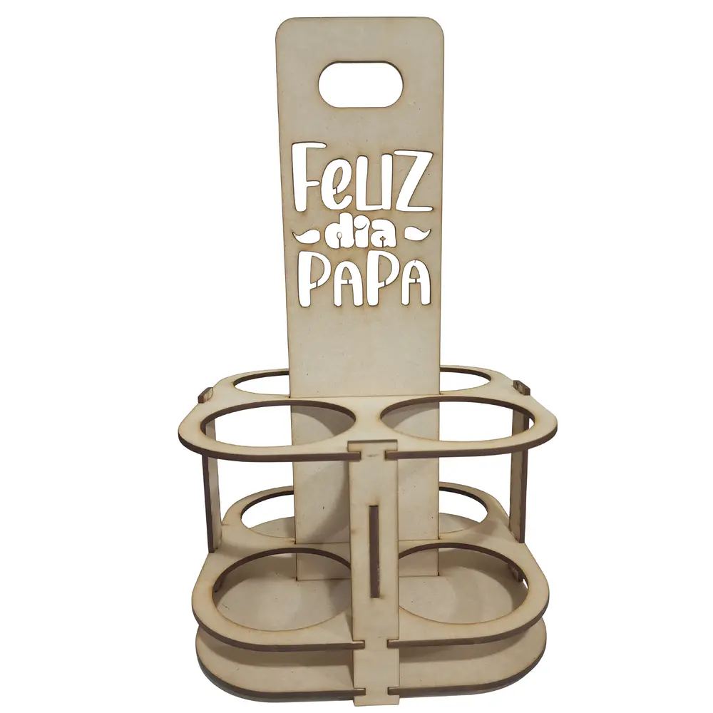 Porta 4 Botella o Lata Cerveza Vino - Día del Padre