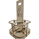 Porta 4 Botella o Lata Cerveza Vino - Día del Padre
