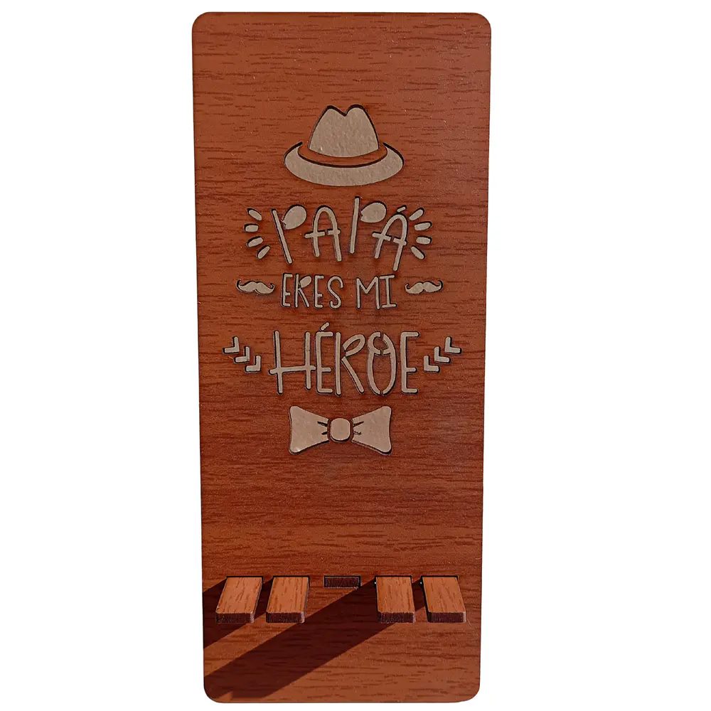Soporte Porta Celular de Madera - Día de Padre