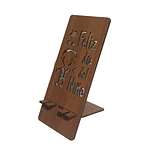 Día de la Niñez - Soporte Porta Celular de Madera - Niño o Niña