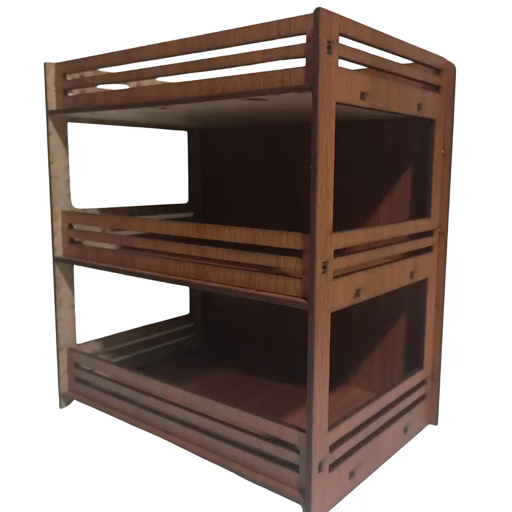 Exhibidor Rectangular 3 Niveles de Madera - Ideal Emprendedor