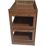 Exhibidor Rectangular 3 Niveles de Madera - Ideal Emprendedor