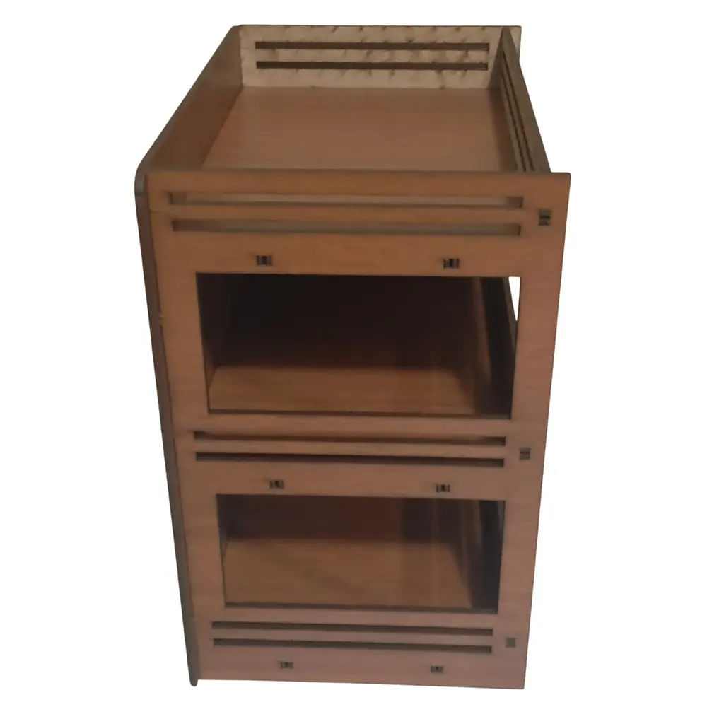 Exhibidor Rectangular 3 Niveles de Madera - Ideal Emprendedor