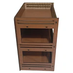 Exhibidor Rectangular 3 Niveles de Madera - Ideal Emprendedor