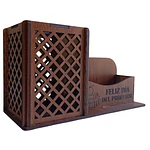 Porta Lapices Canasta Organizador Madera - Día Del Profesor