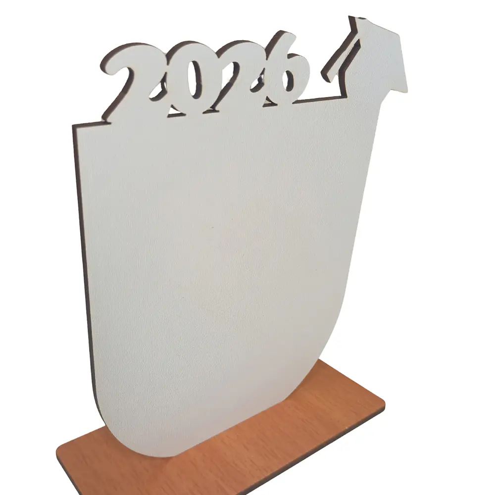 12u - Cuadro MDF Sublimable Graduación 2026 con Base