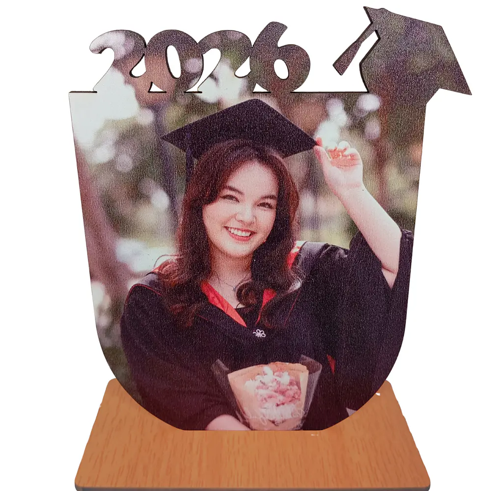 12u - Cuadro MDF Sublimable Graduación 2026 con Base