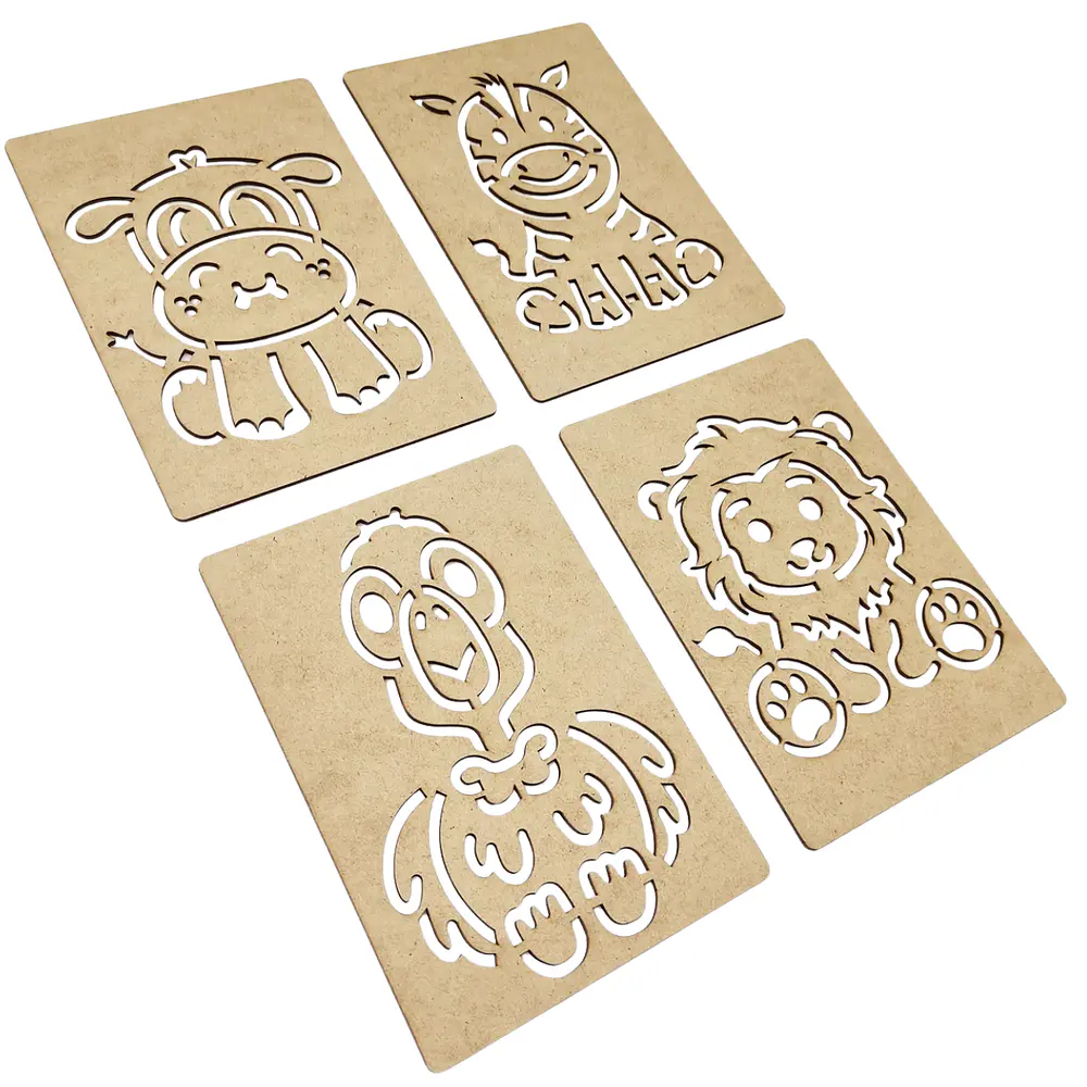 Grafomotricidad Montessori Stencil - Animales Africanos