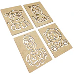 Grafomotricidad Montessori Stencil - Animales Africanos