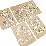 Grafomotricidad Montessori Stencil - Animales Africanos