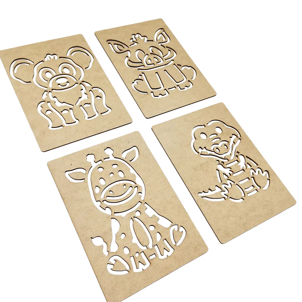 Grafomotricidad Montessori Stencil - Animales Africanos
