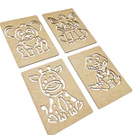 Grafomotricidad Montessori Stencil - Animales Africanos