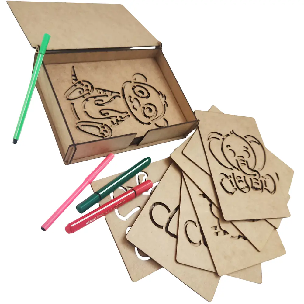 Grafomotricidad Montessori Stencil - Animales Africanos