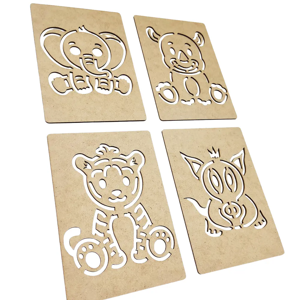 Grafomotricidad Montessori Stencil - Animales Africanos