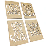 Grafomotricidad Montessori Stencil - Animales Africanos