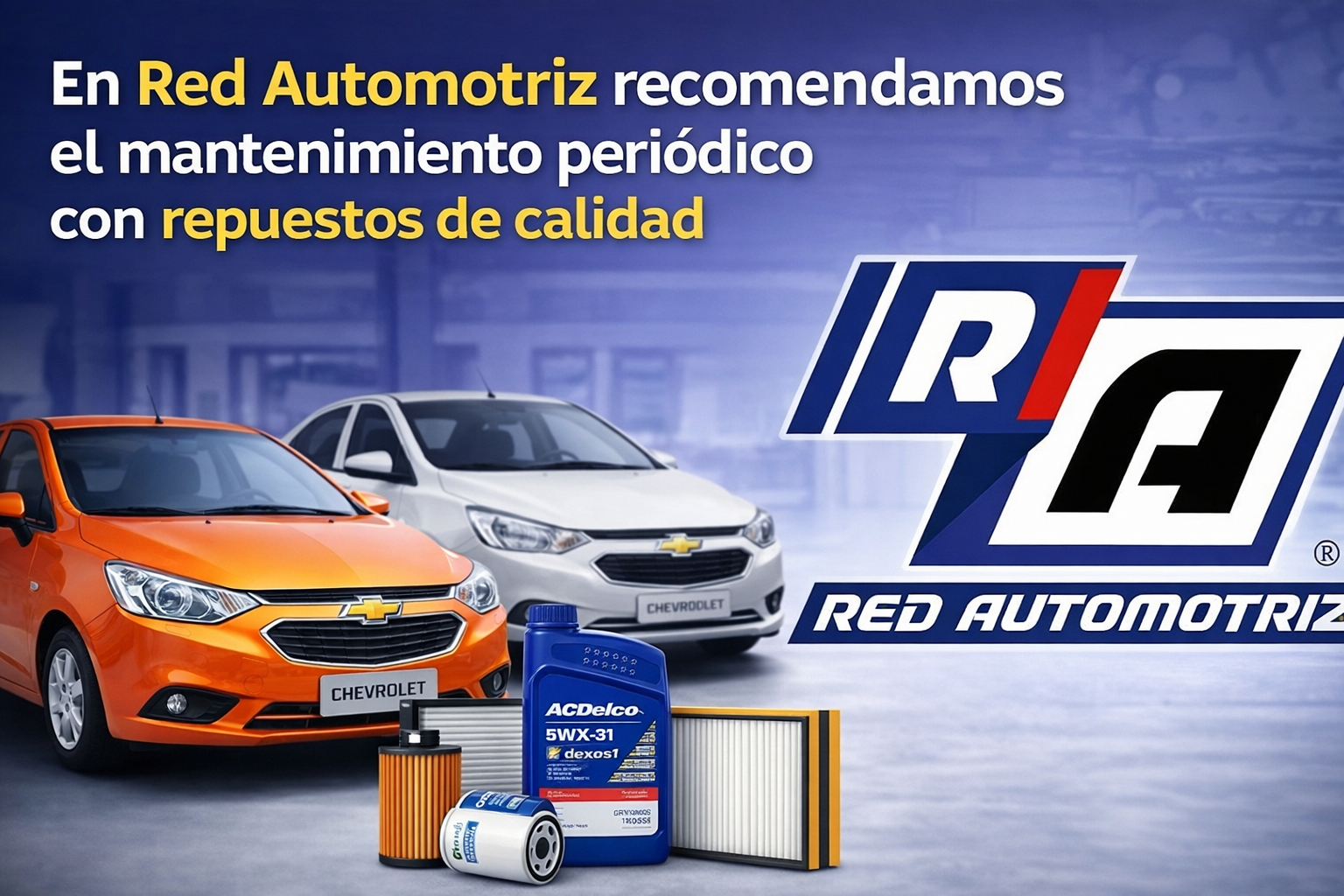Mantenimiento básico para Chevrolet Sail 1.5 con kit de filtros
