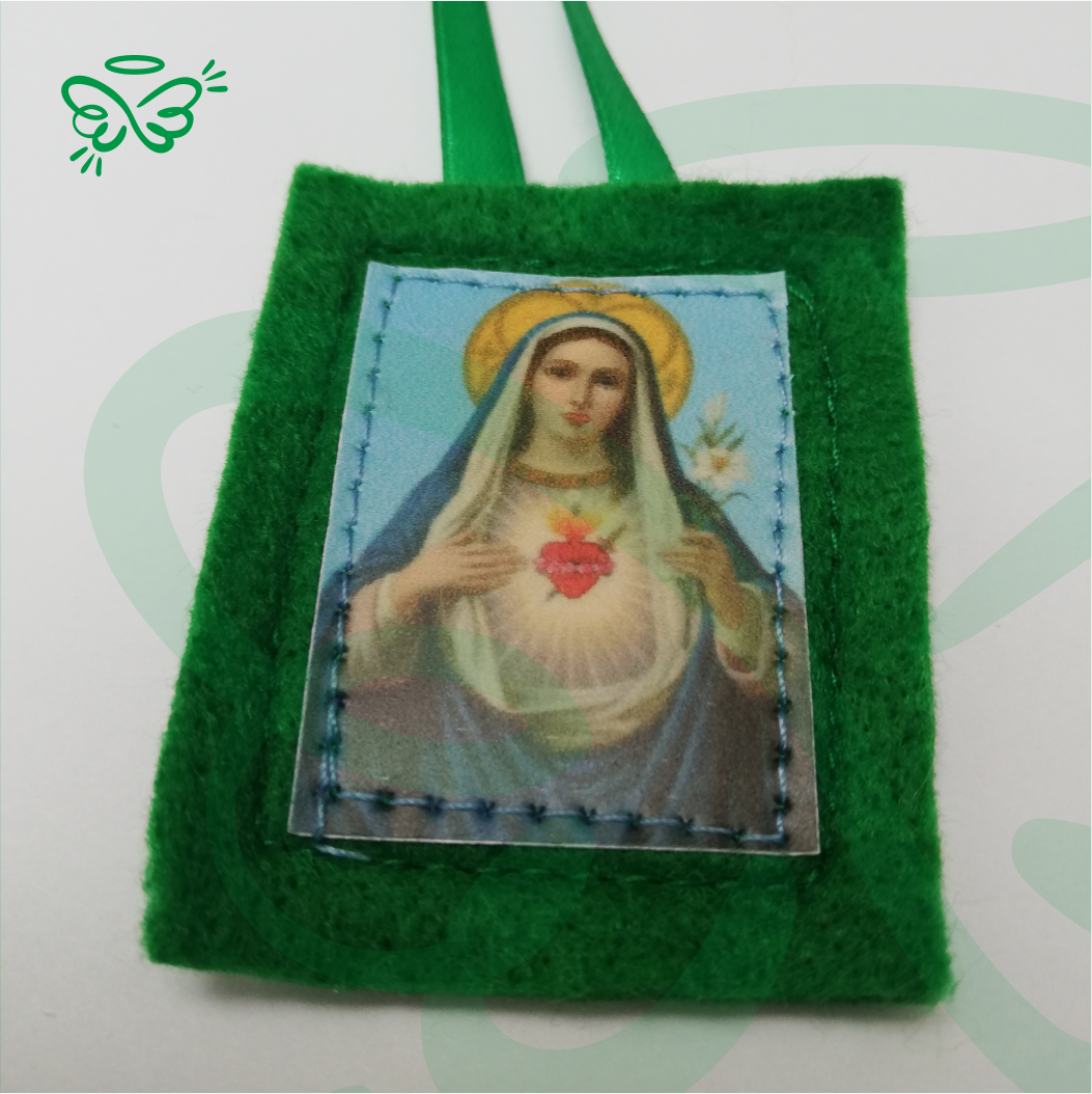 Escapulario Verde || Sagrado Corazón de María