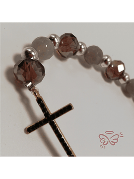 Pulsera Cruz Circones incrustados #1