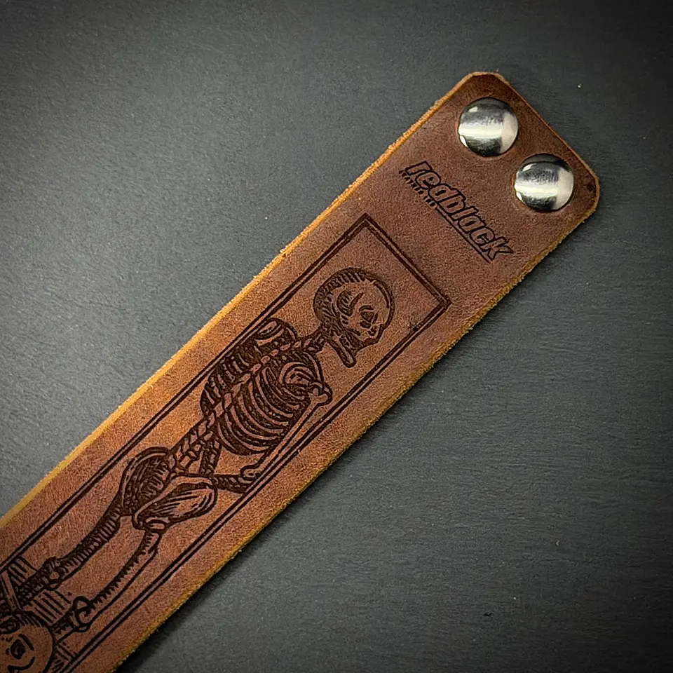 Muñequera Cuero - Grabado - 38mm 19