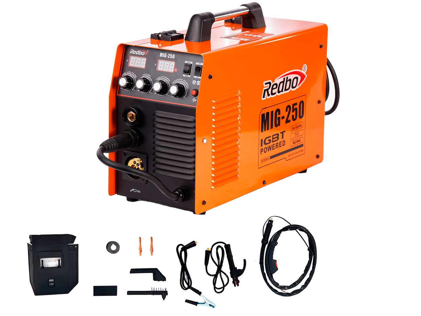 Soldadora Inverter 3 en 1 Redbo MIG-250/5kg (MIG/MMA/TIG, 200A, Tecnología IGBT) 2