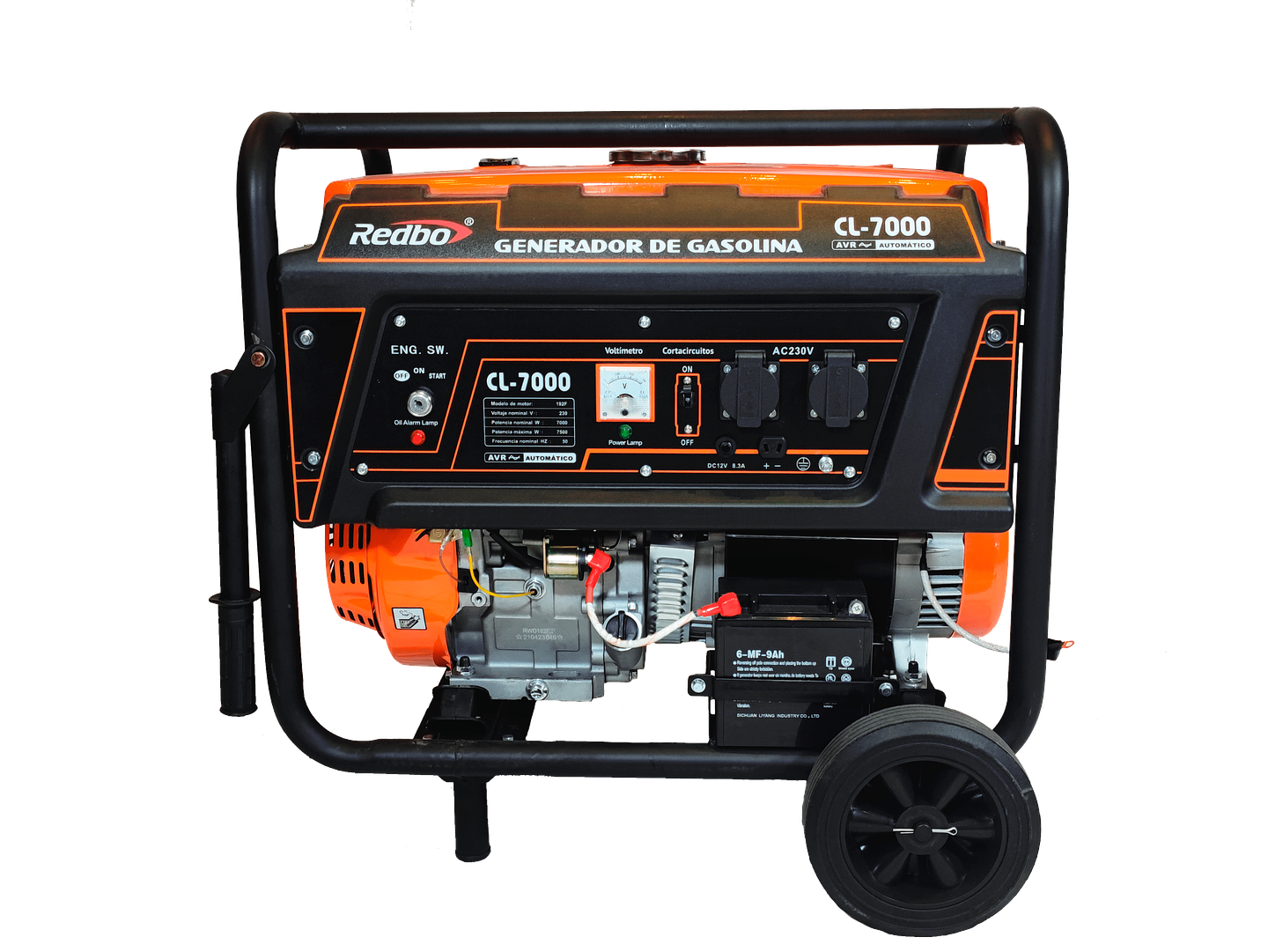 Generador Eléctrico Monofásico Redbo CL-7000 (7.5 kW Máx, Motor OHV 445cc) 1