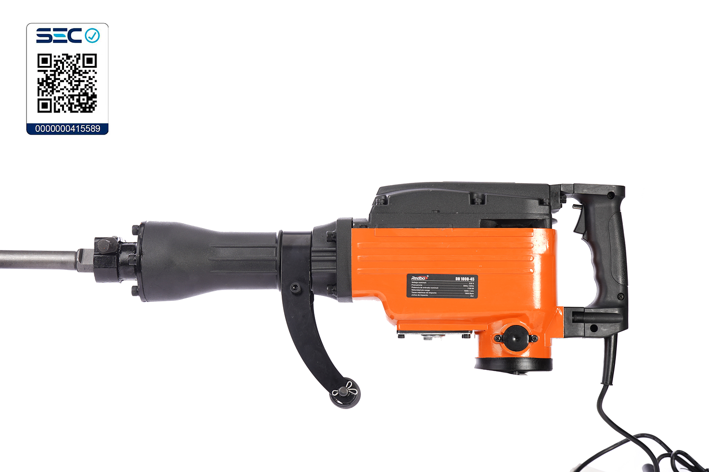 Martillo Demoledor Eléctrico Redbo DB 1000-45 (1100W, 45 Joules) + Maleta Metálica 1