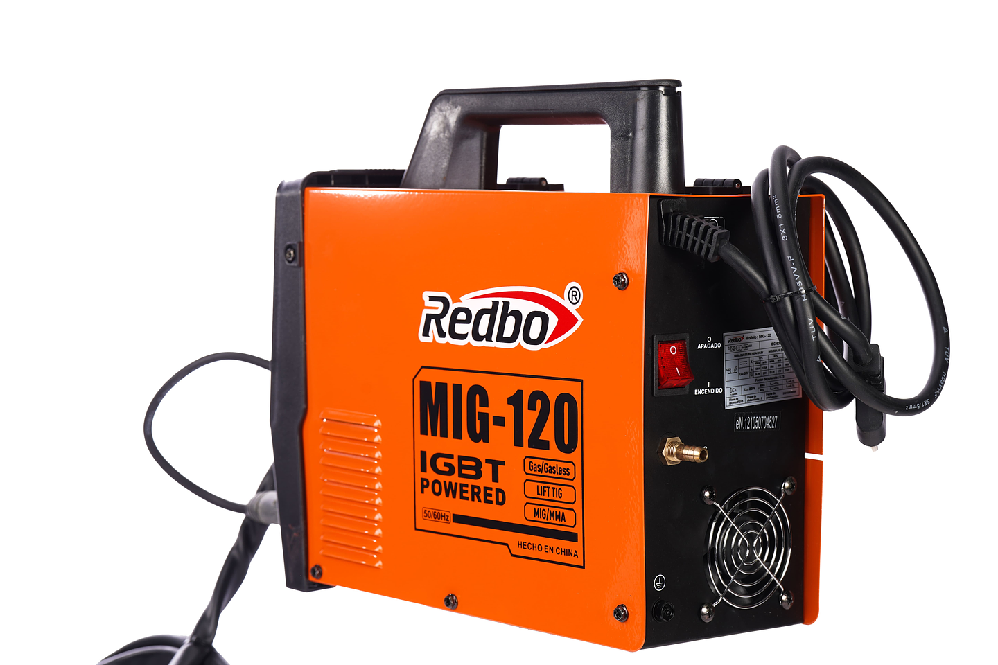Soldadora Inversora Redbo MIG-120 3 en 1 (MIG/MMA/TIG) 120A + Alambre Flux 0.5 Kg 4