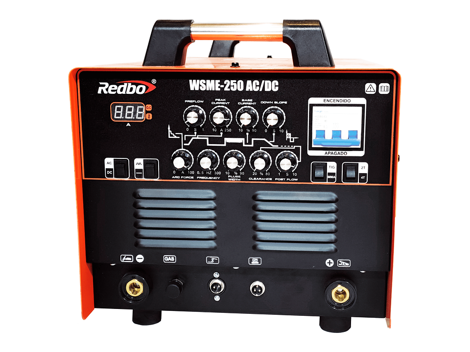 Soldadora Inverter Industrial Redbo WSME-250 AC/DC (220A, 380V, TIG Aluminio HF / MMA) 3