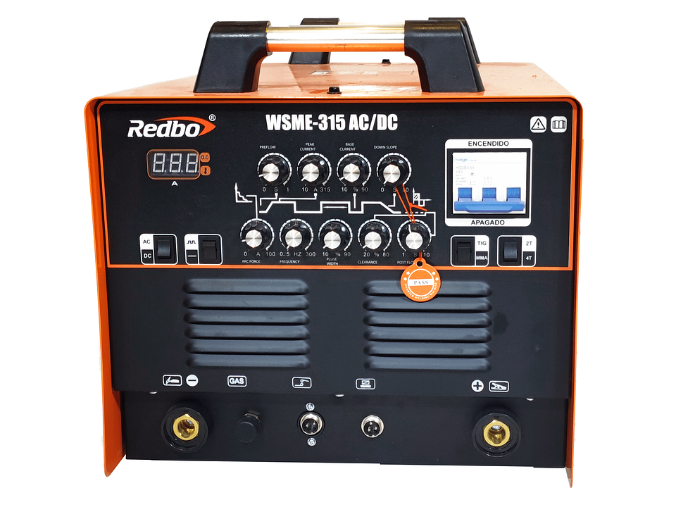Soldadora Inverter Industrial Trifásica Redbo WSME-315 AC/DC (290A, 380V, TIG Aluminio HF / MMA) 3